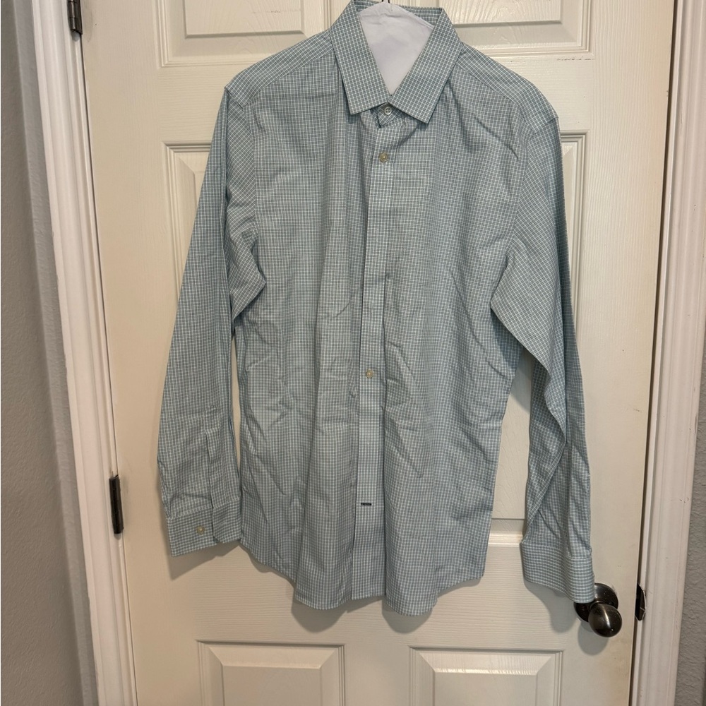 Banana Republic Mint Green Checkered Shirt